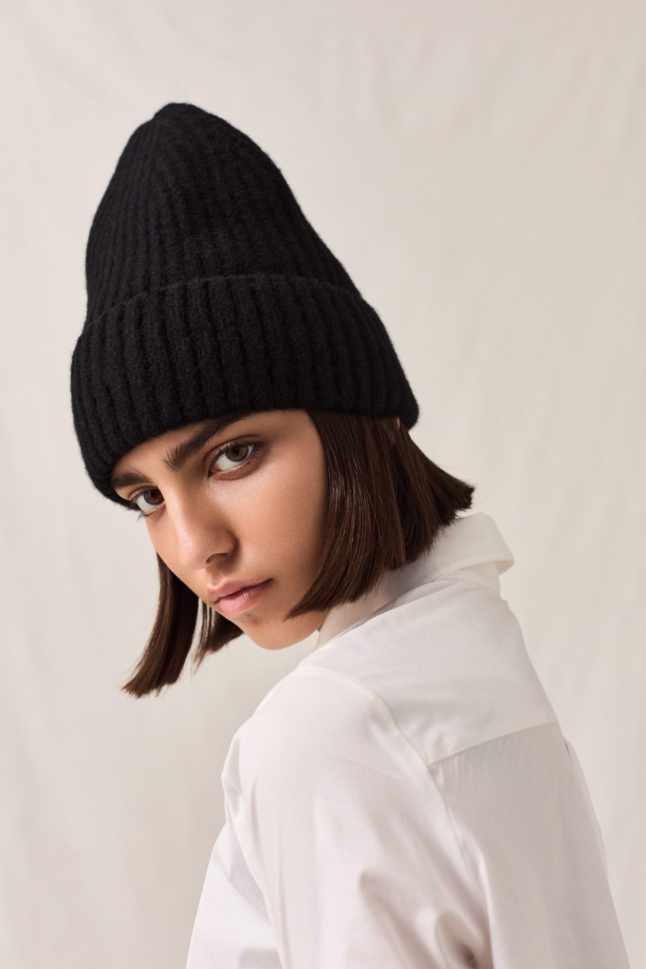 Cashmere Row Toque Soot