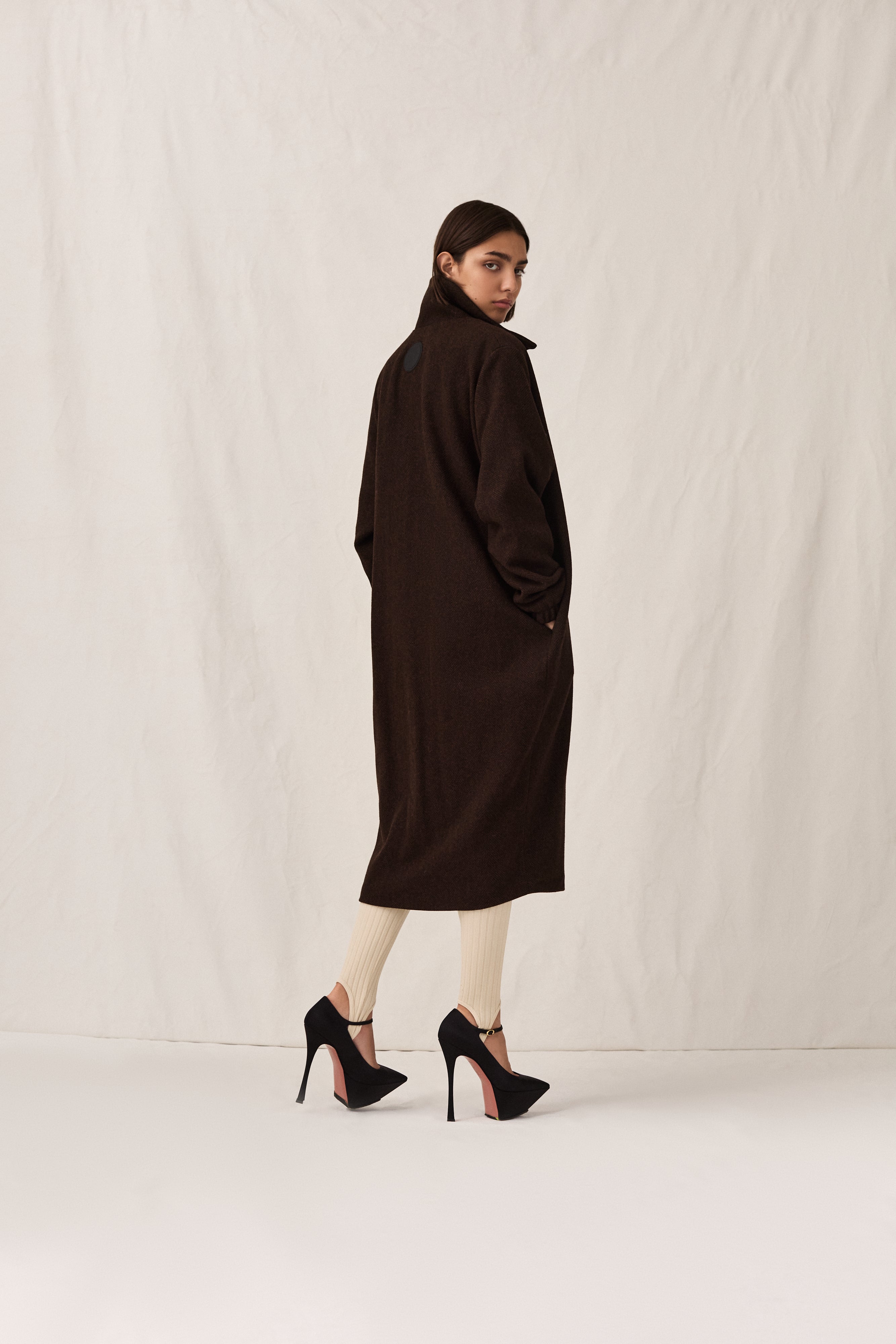 Herringbone Curve Overcoat