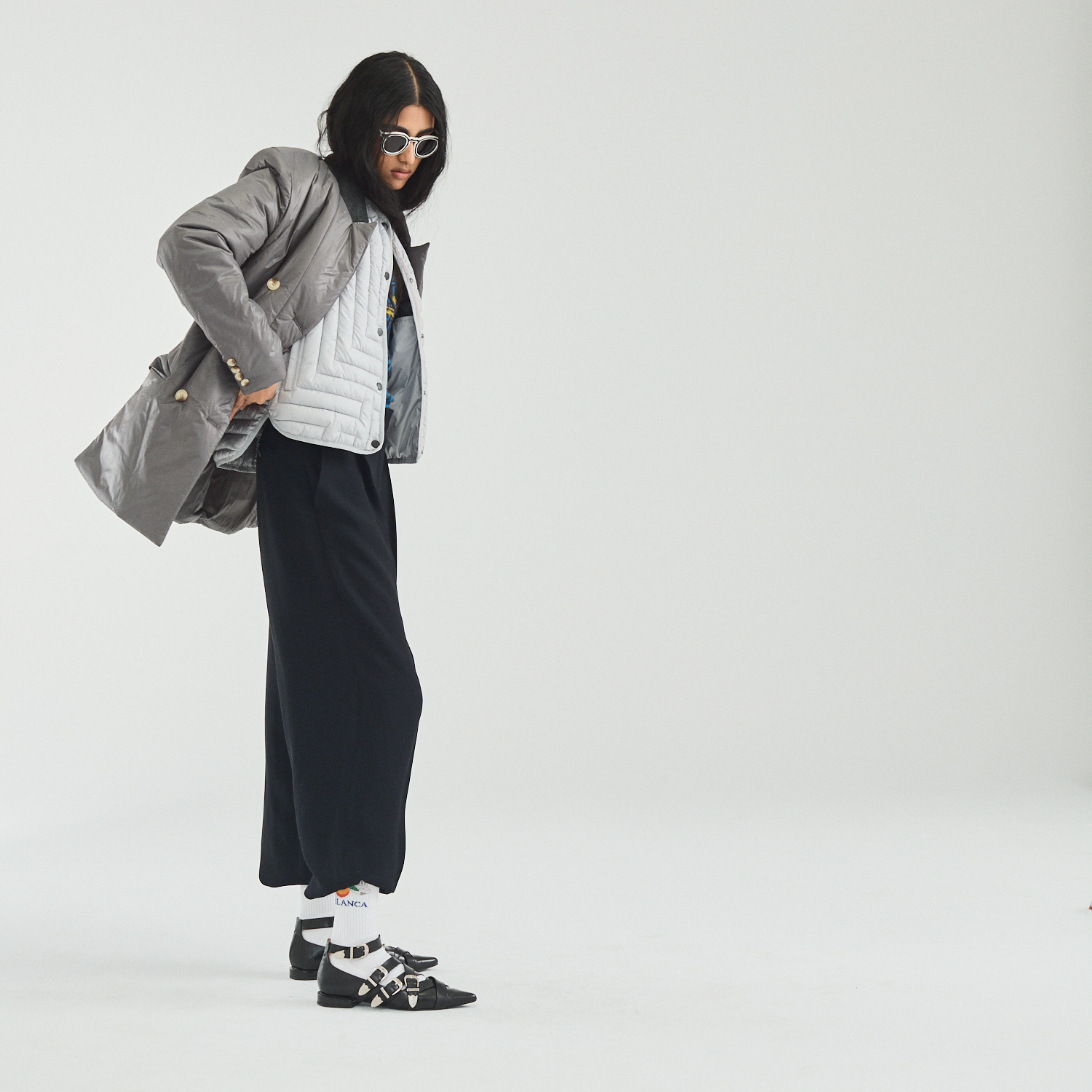 Puffy Blazer in Grey