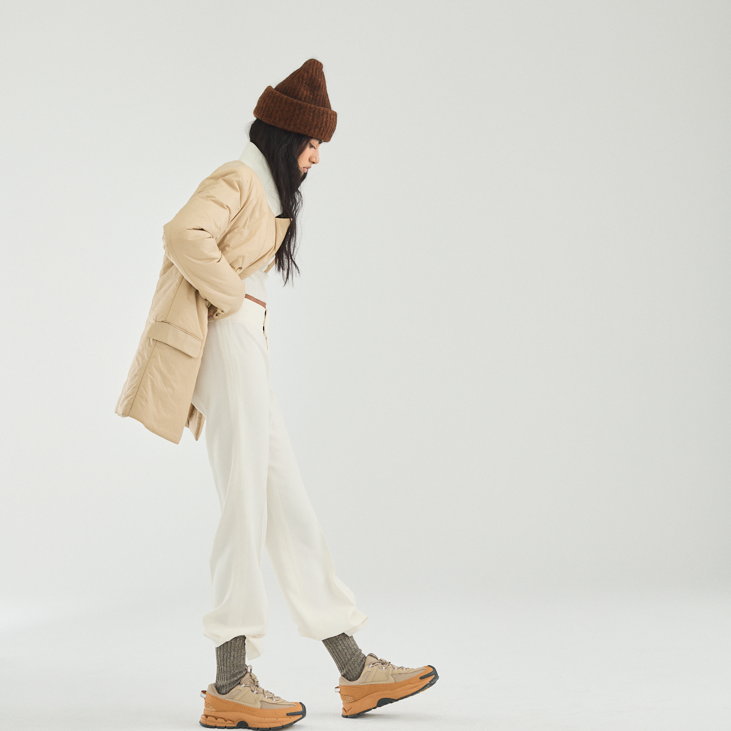 Puffy Blazer in Putty