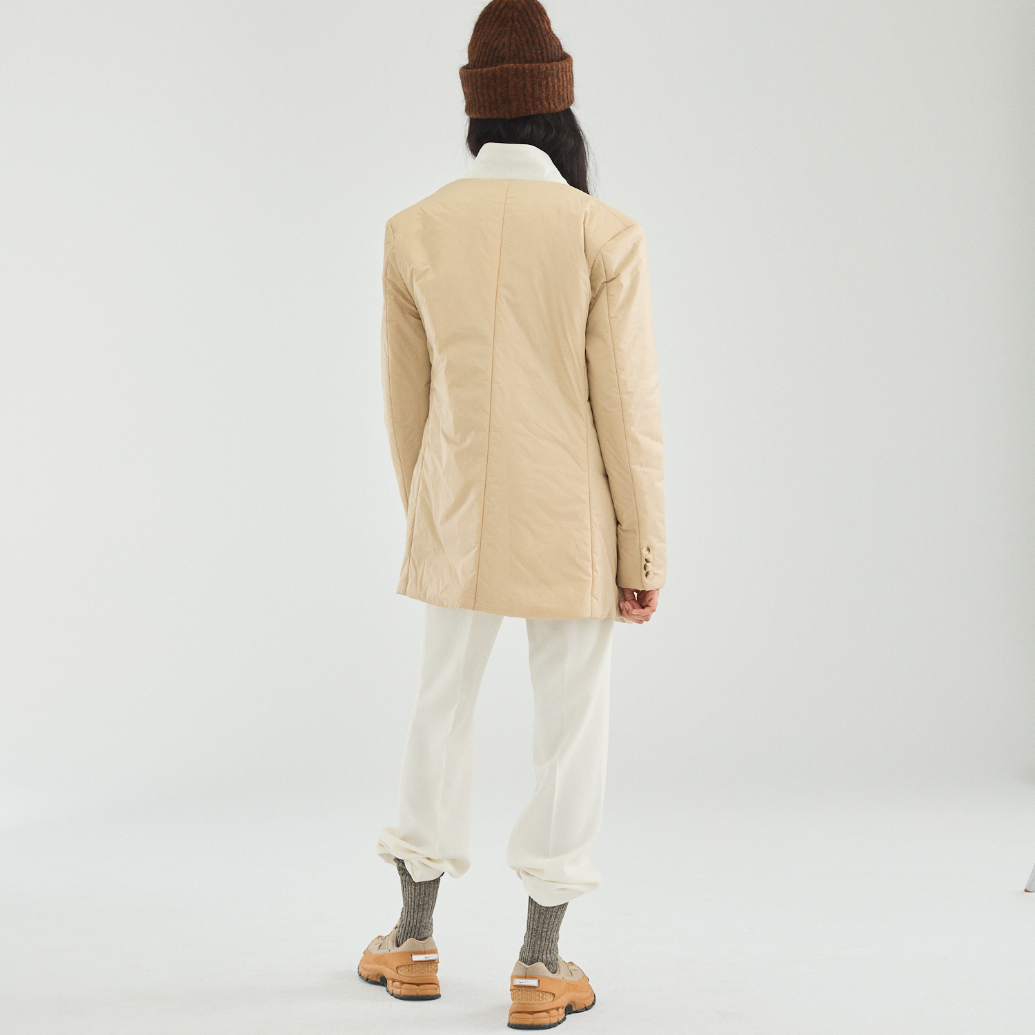 Puffy Blazer in Putty
