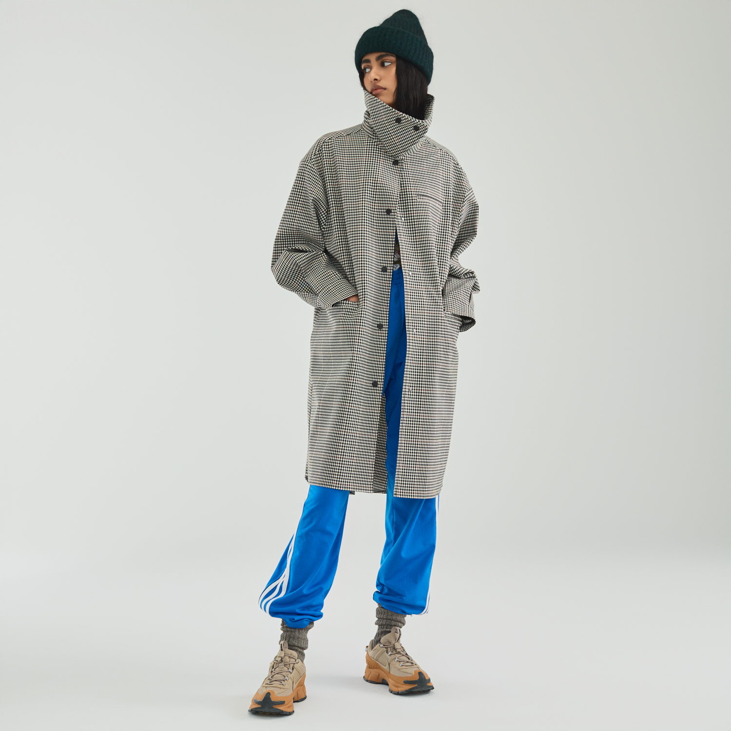 Boomerang Trench Plaid