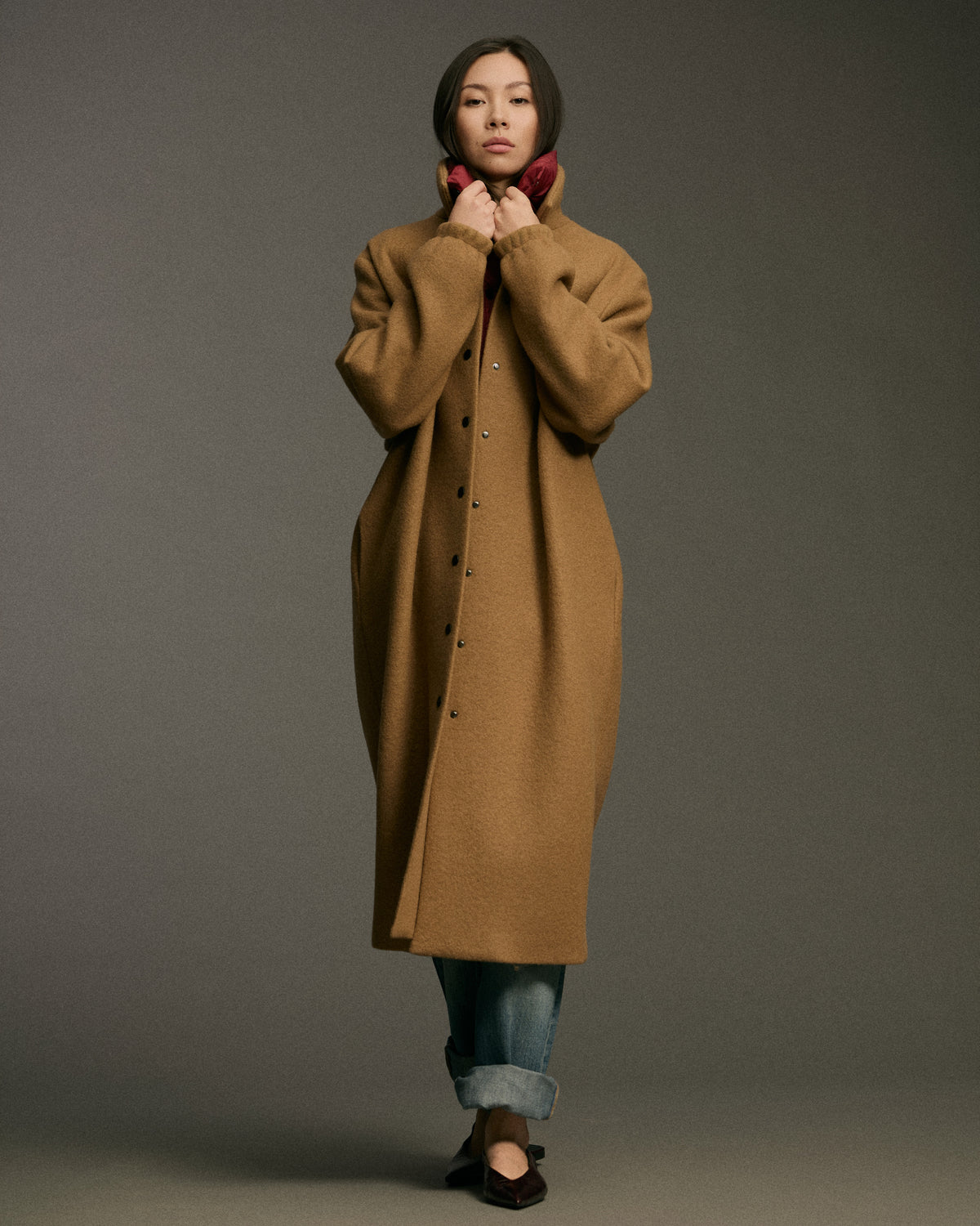 Curve Coat | Camel