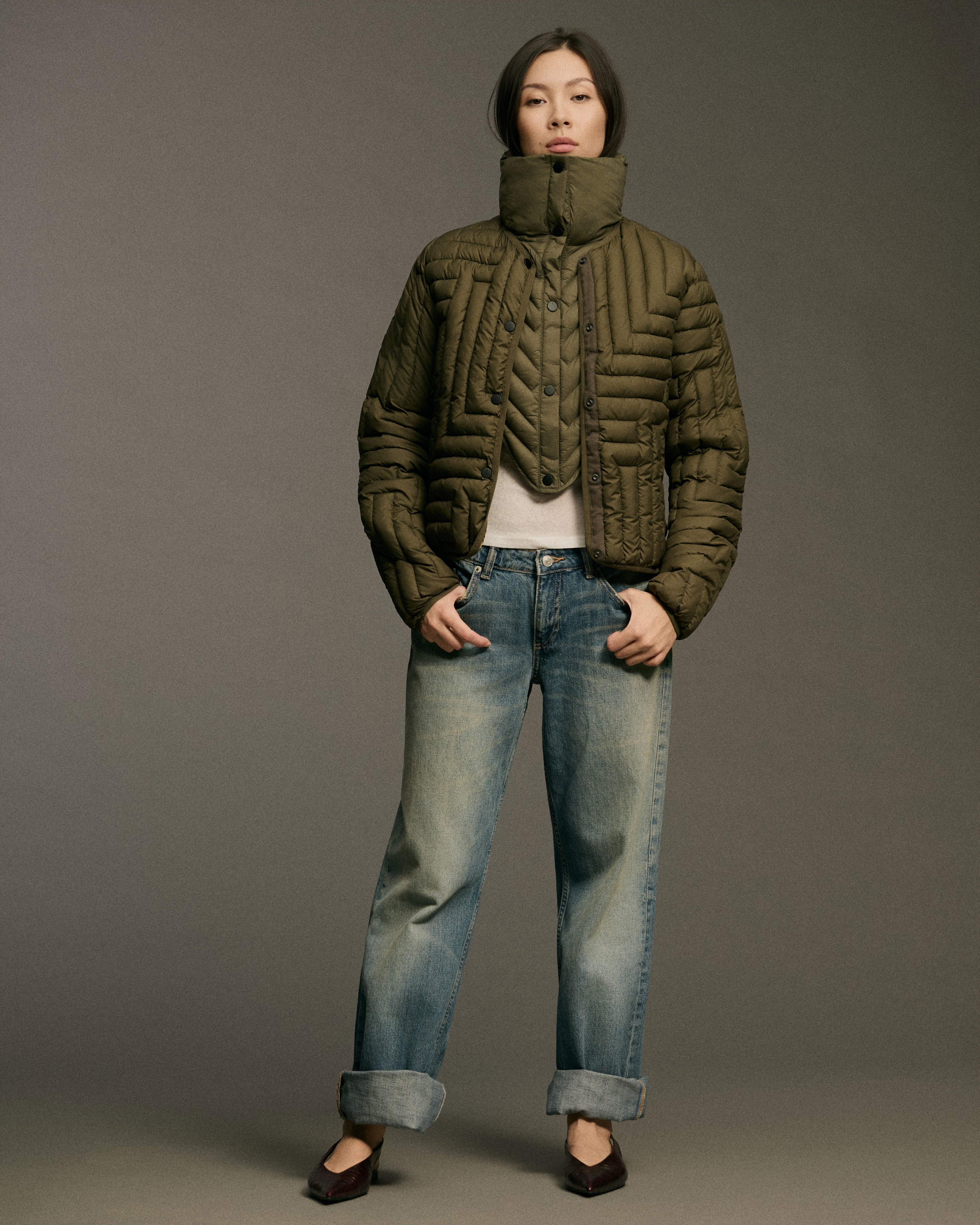 L Chev Bomber Reversible | Pine & Lime