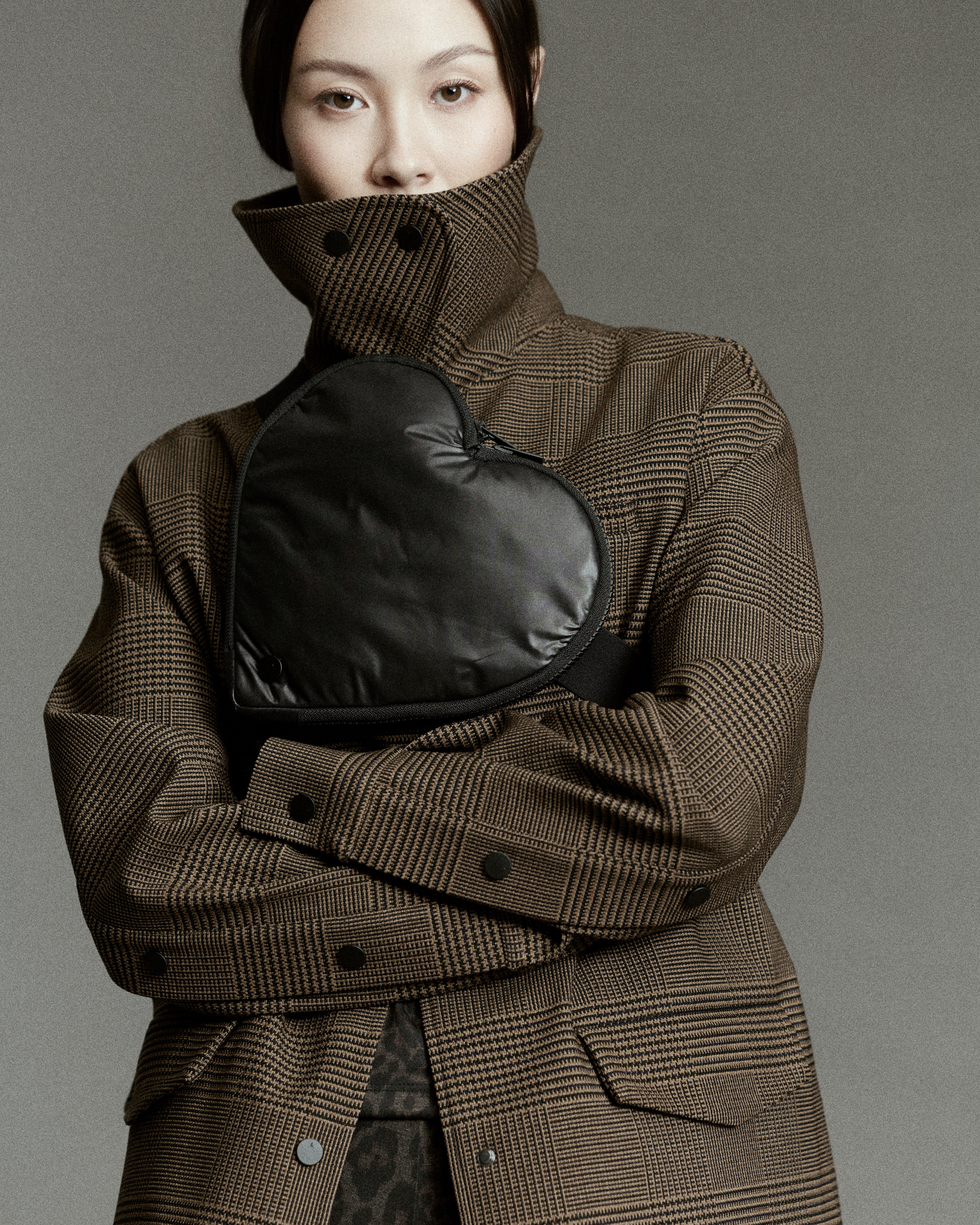 Black Heart Cross Body Belt Bag