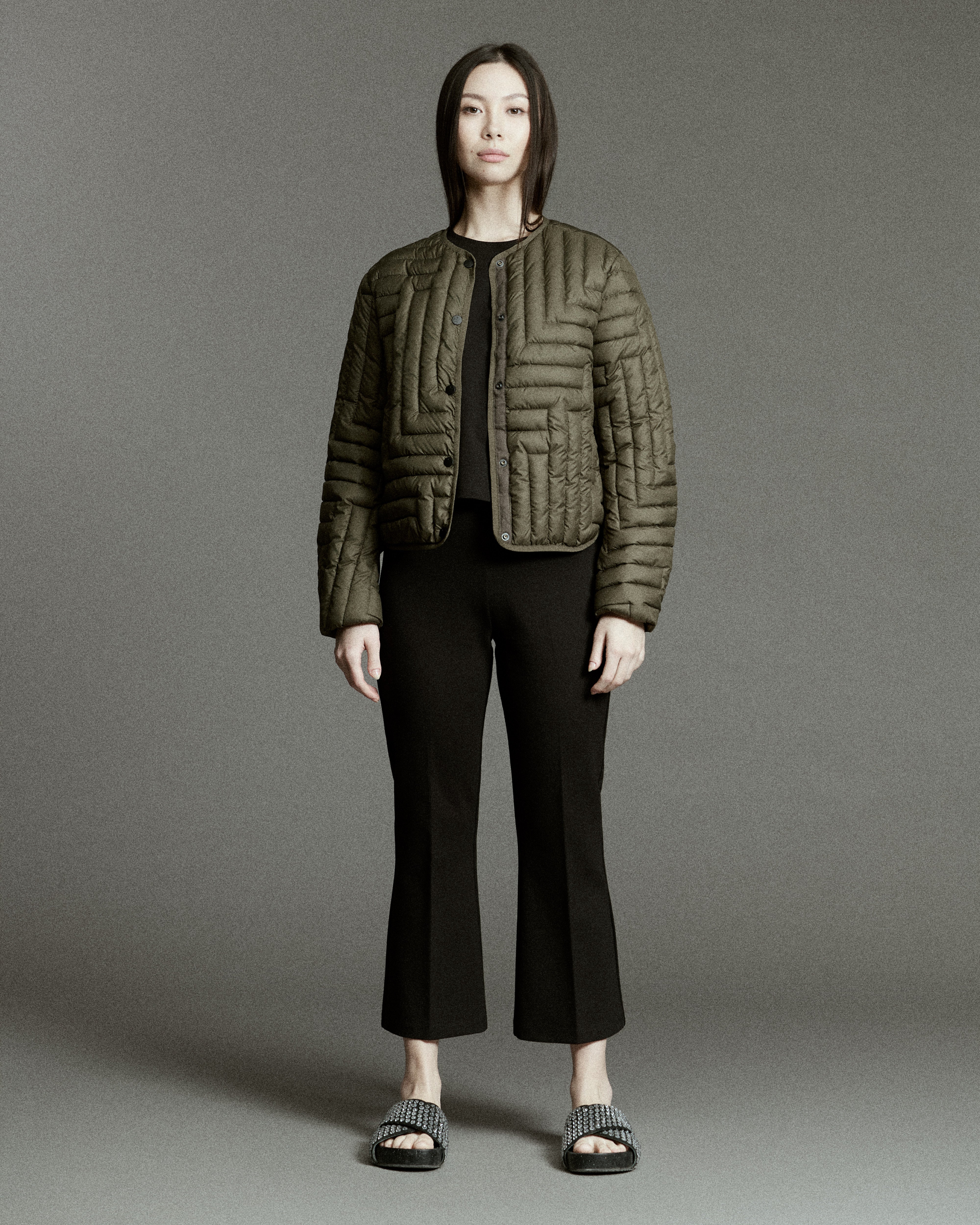L Chev Bomber Reversible in Pine & Lime