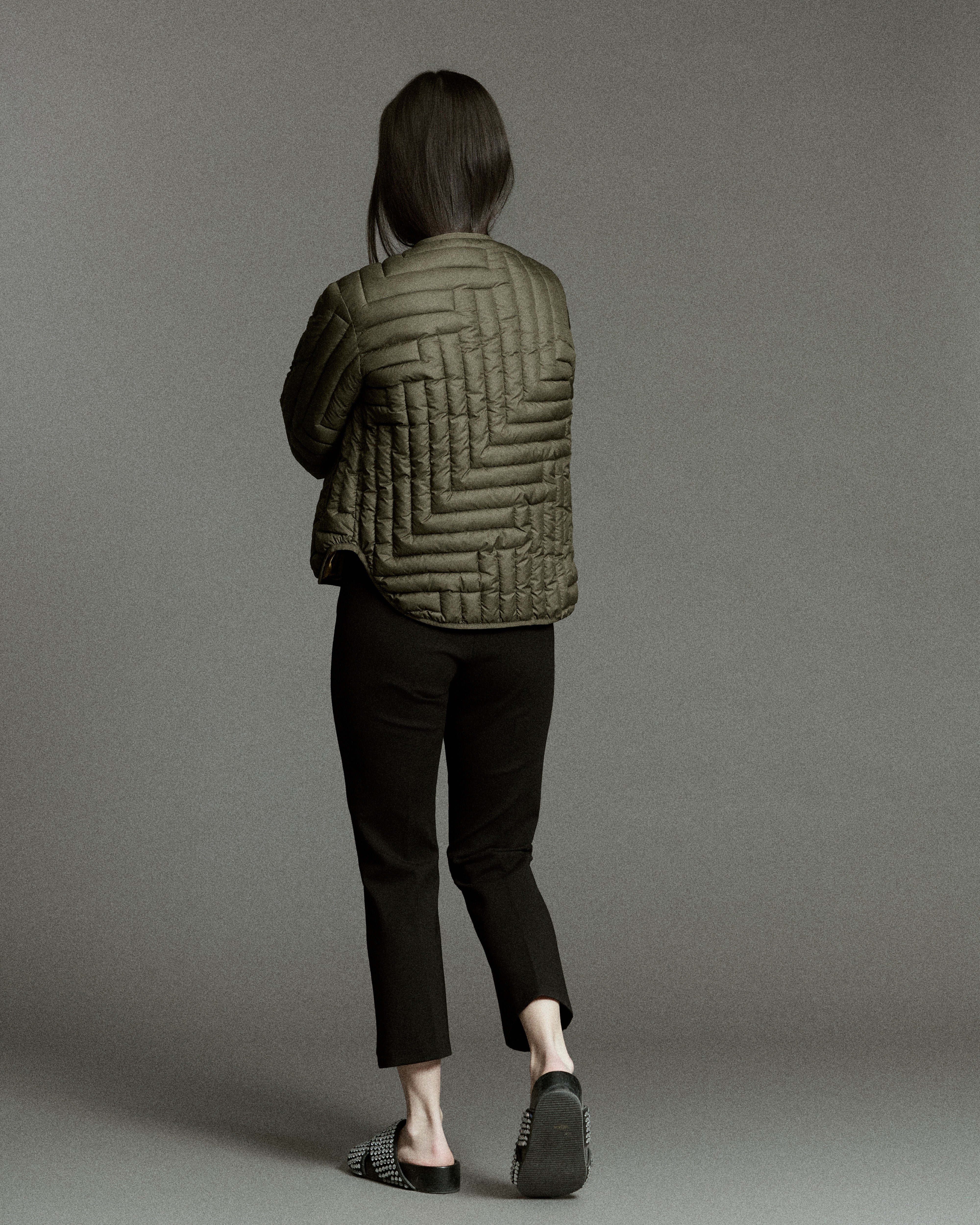 L Chev Bomber Reversible in Pine & Lime