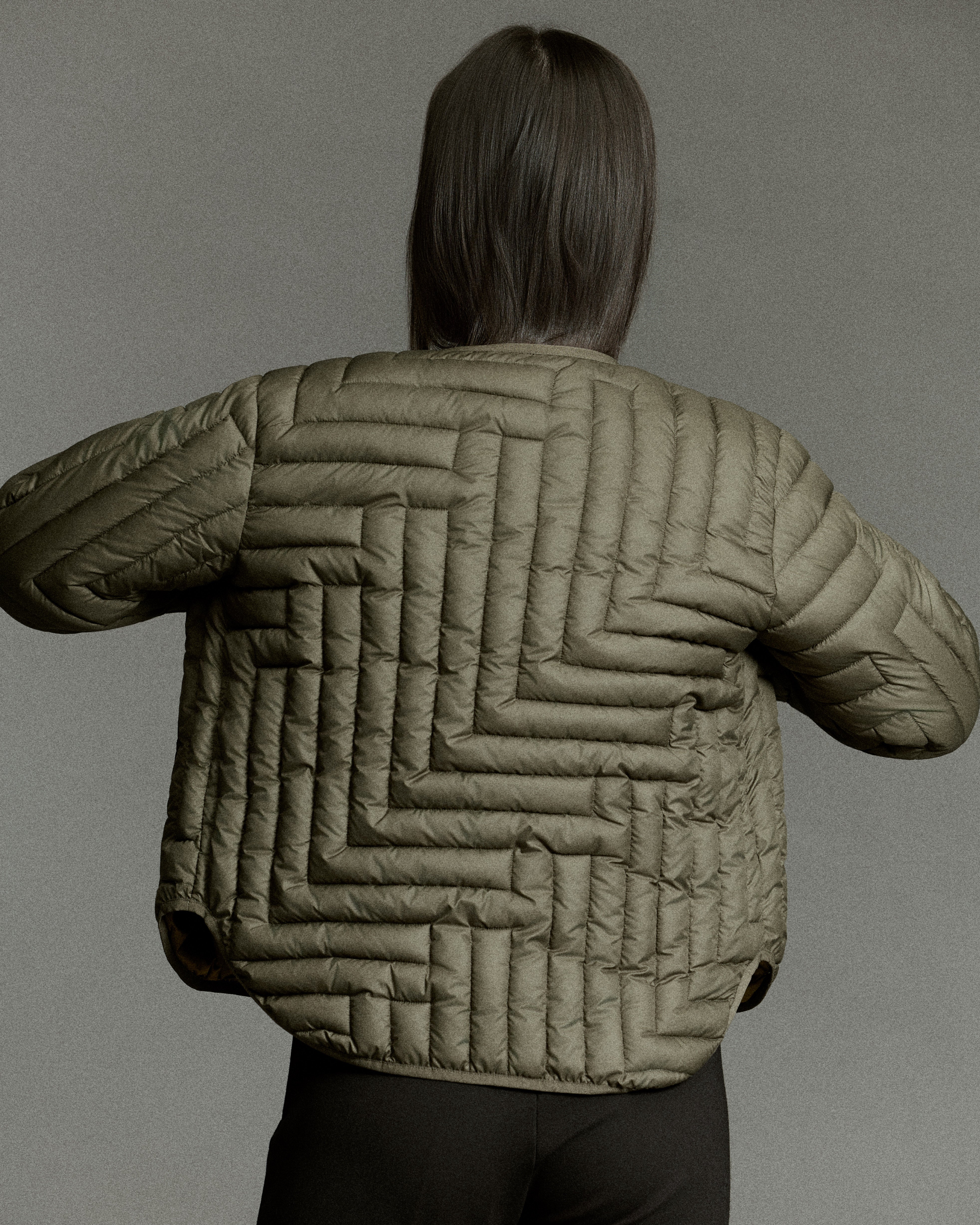 L Chev Bomber Reversible in Pine & Lime