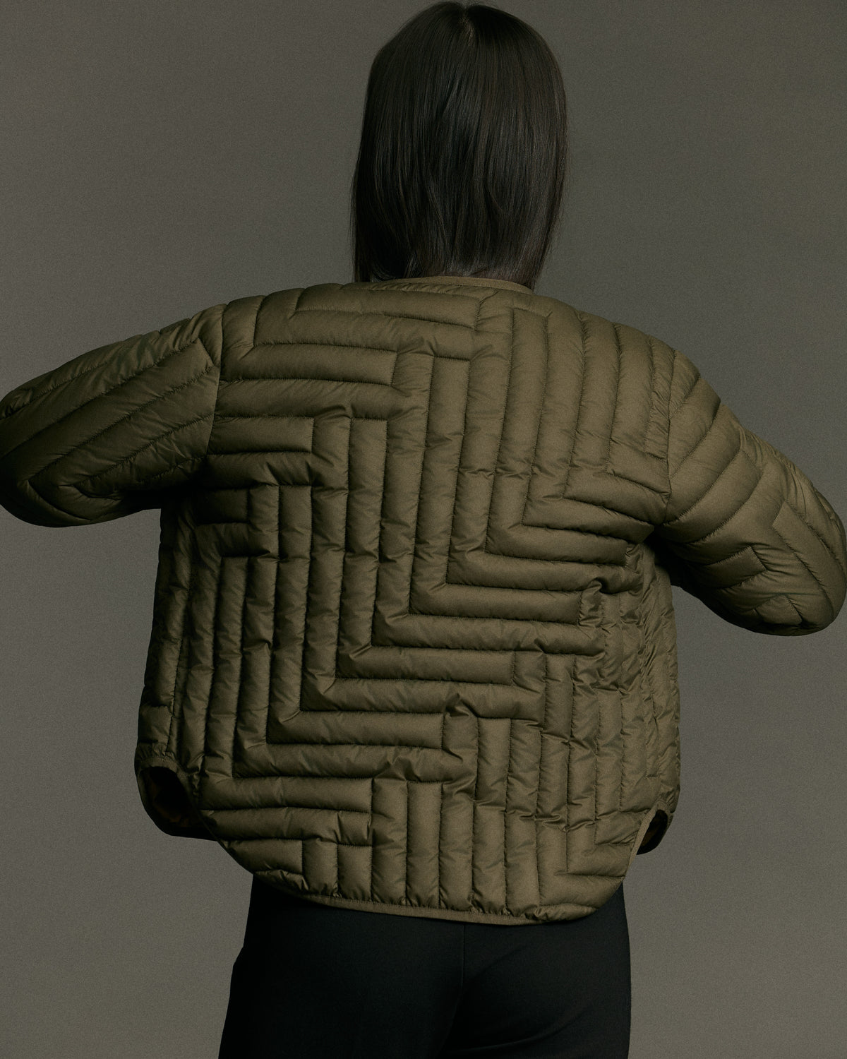 L Chev Bomber Reversible | Pine & Lime