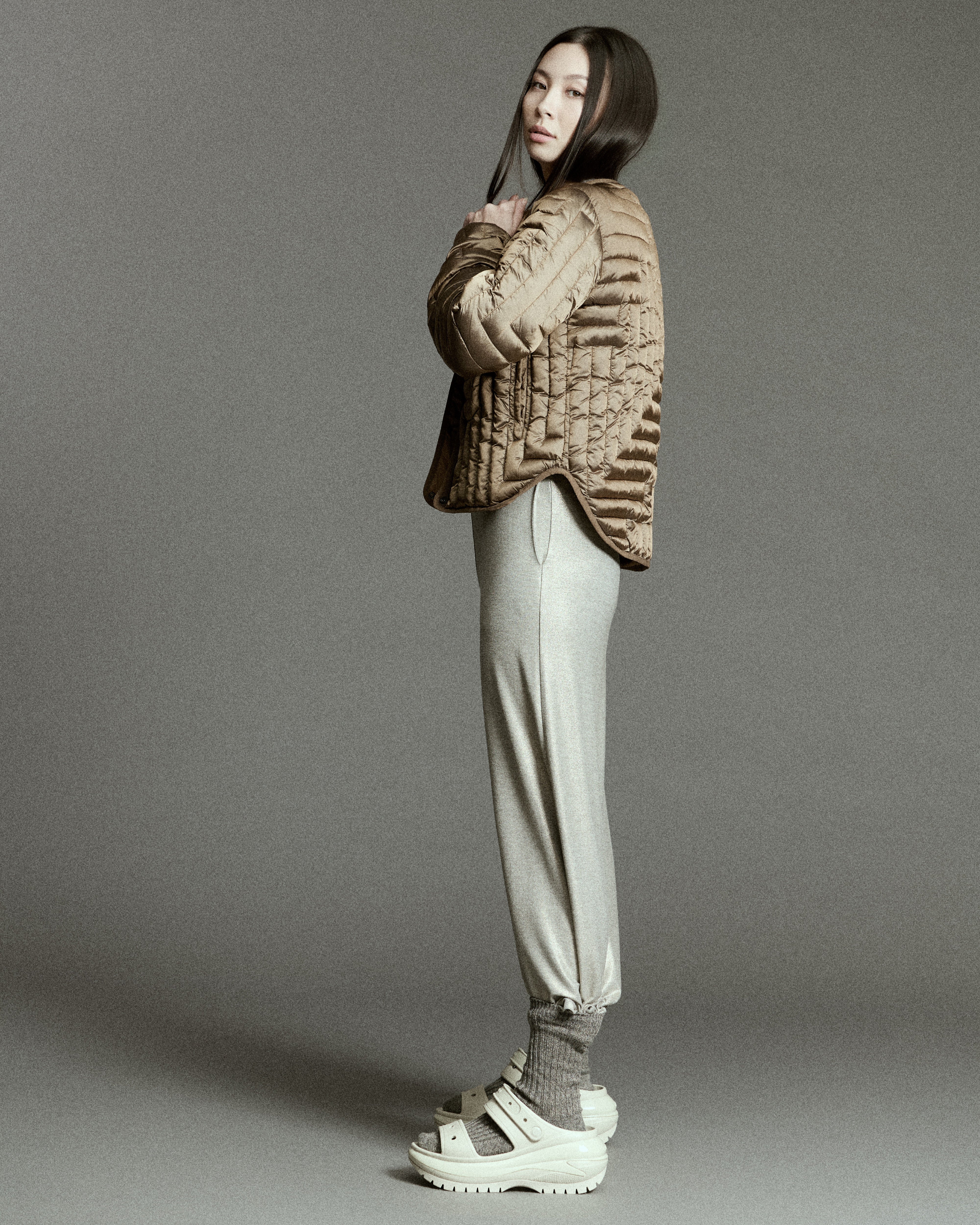 L Chev Bomber Reversible in Cocoa & Clay