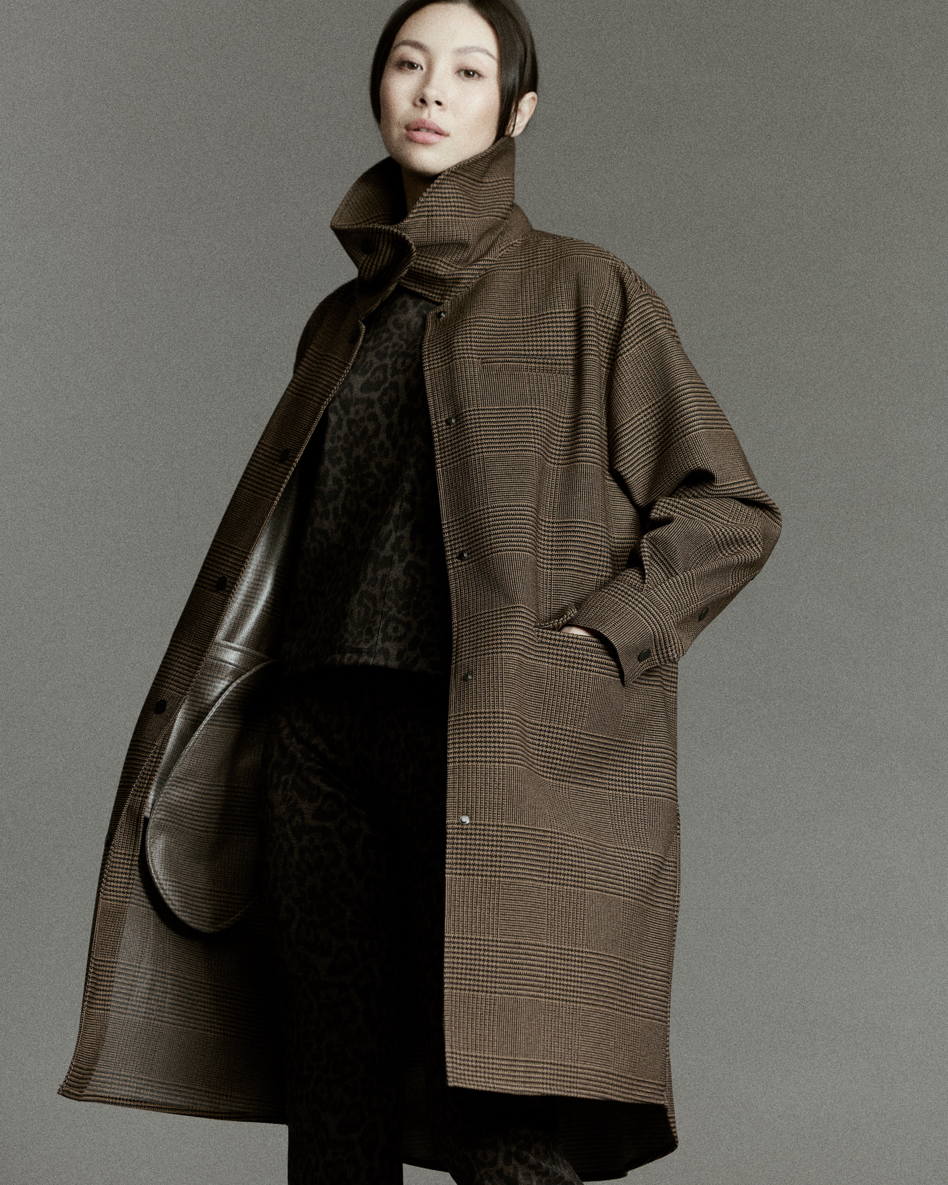 Boomerang Trench in Tawny Plaid - Waterproof, Breathable & Crease Free