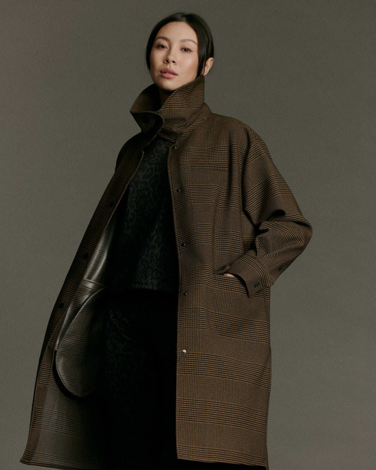 Boomerang Trench | Tawny Plaid - Waterproof, Breathable & Crease Free