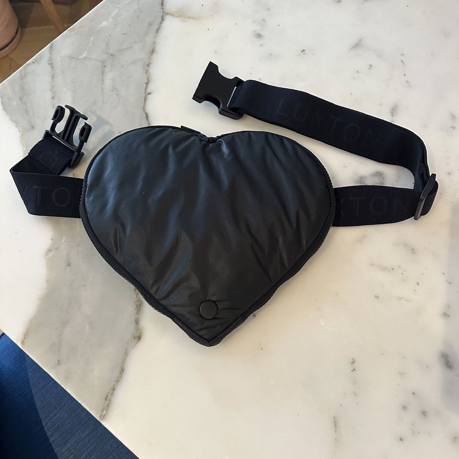 Black Heart Cross Body Belt Bag