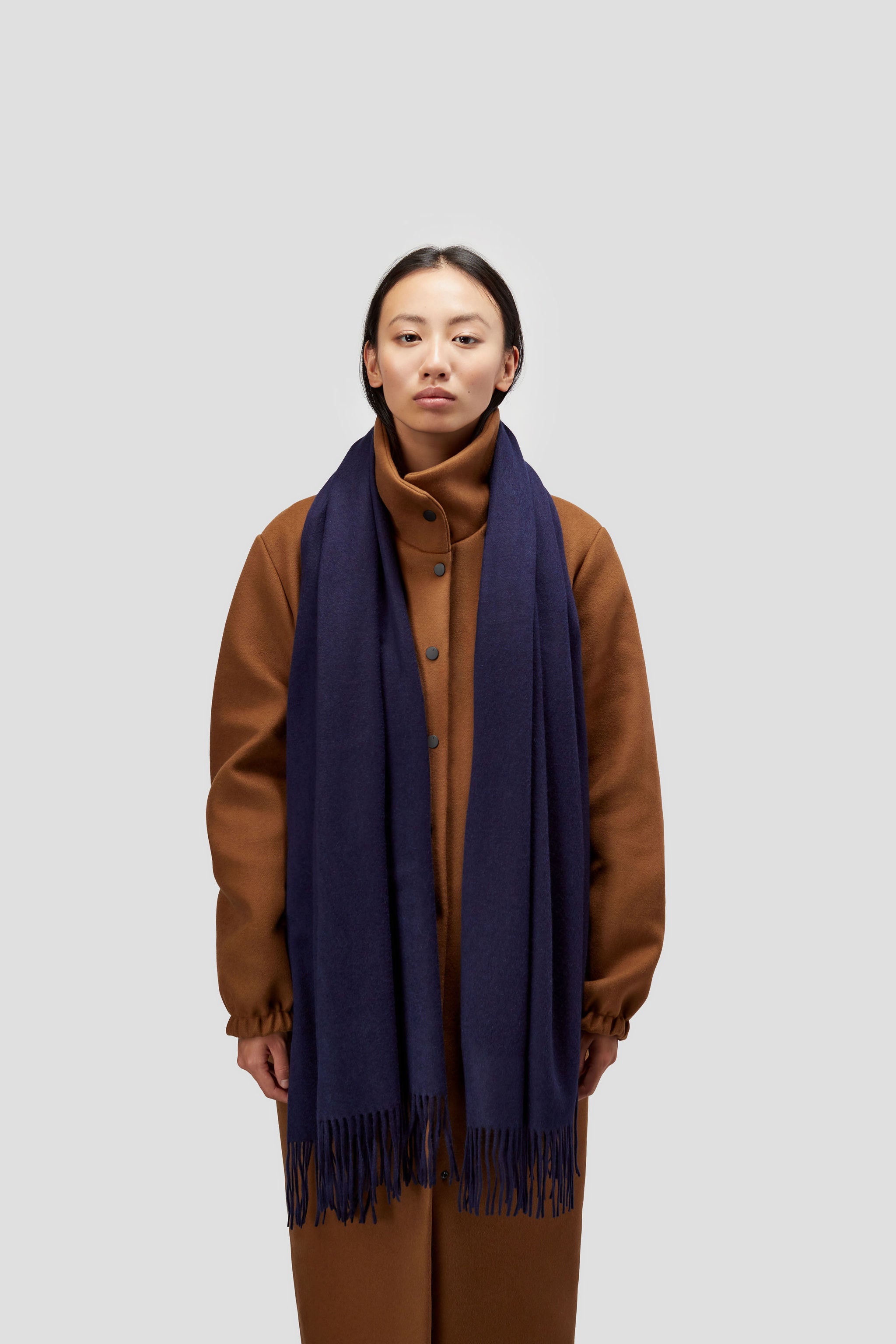 Cashmere Woven Scarf Navy – Sample Sale