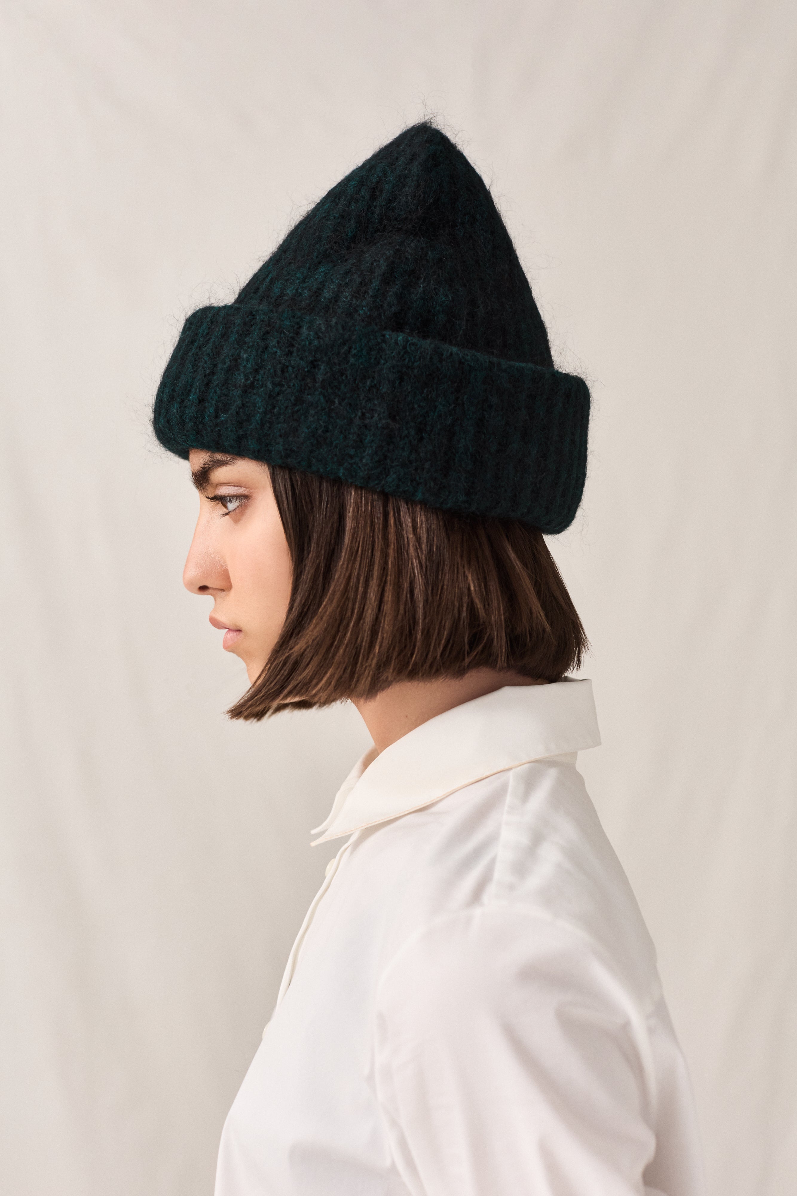 Mohair Cotton Lined Beanie Forrest