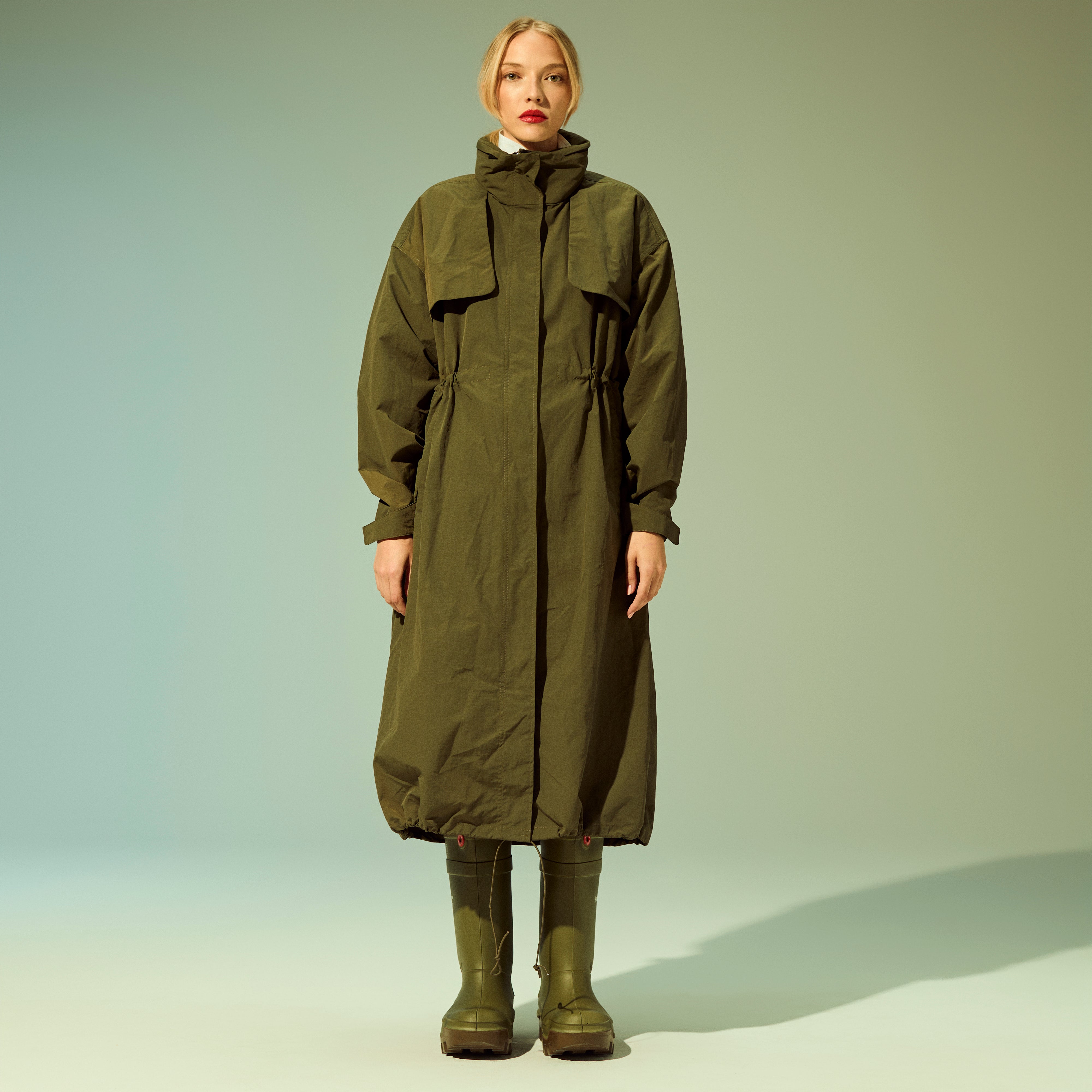 Cinch Raincoat in Khaki - Waterproof