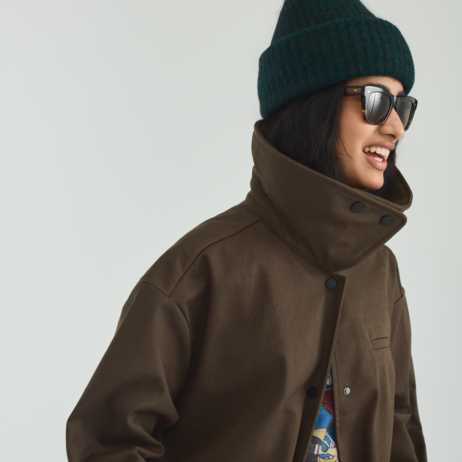 Boomerang Trench Khaki Twill