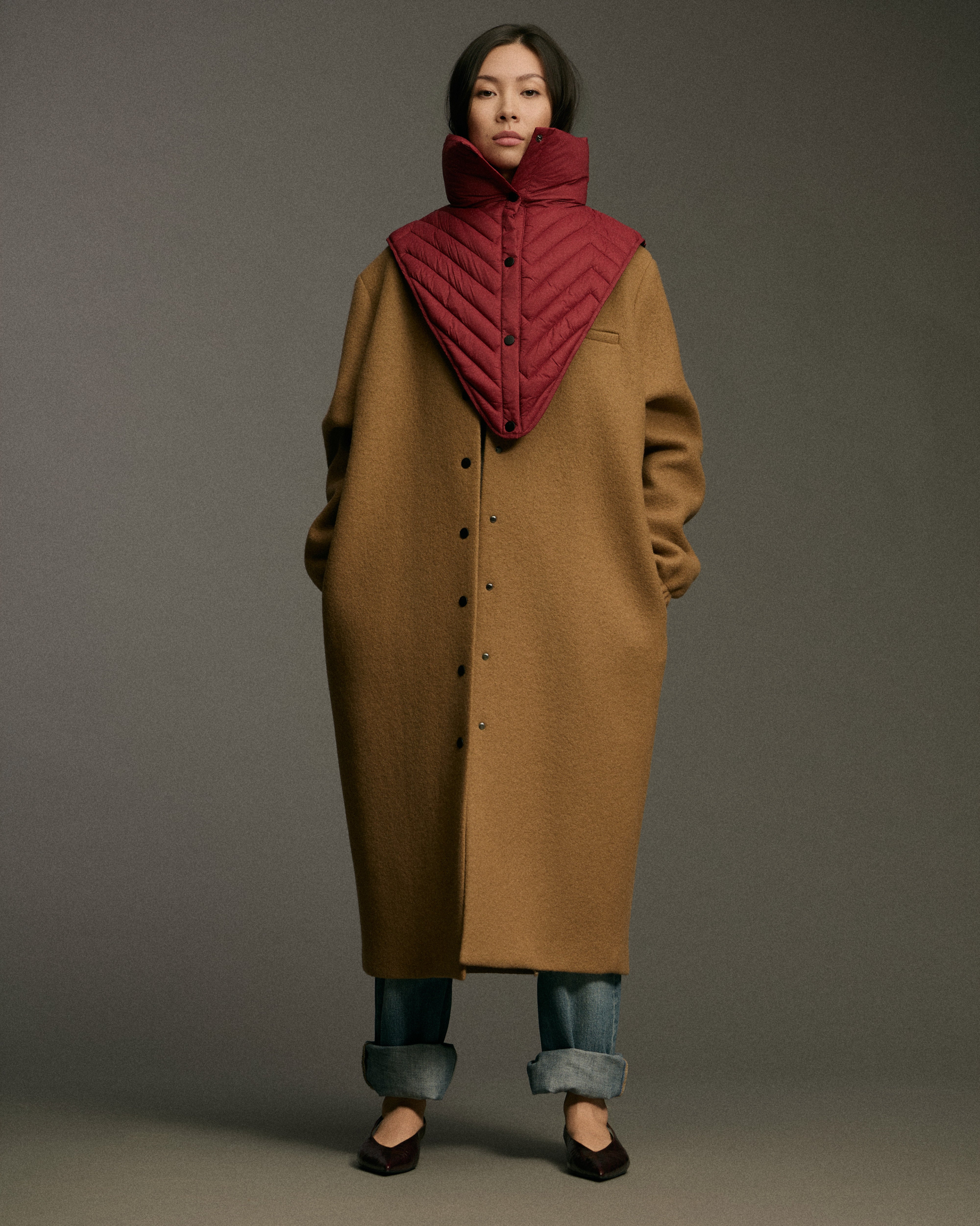 Curve Coat | Camel