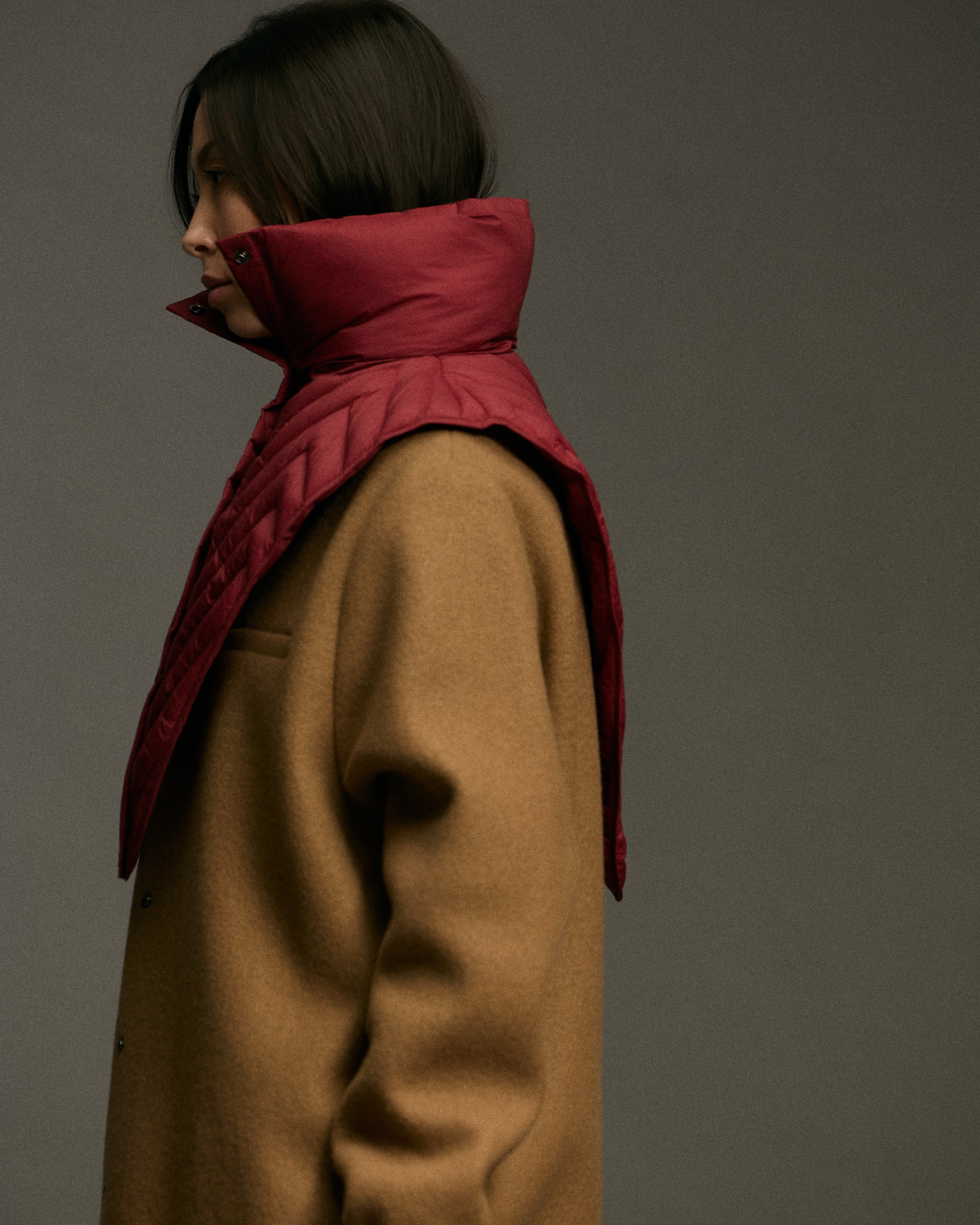 Curve Coat | Camel