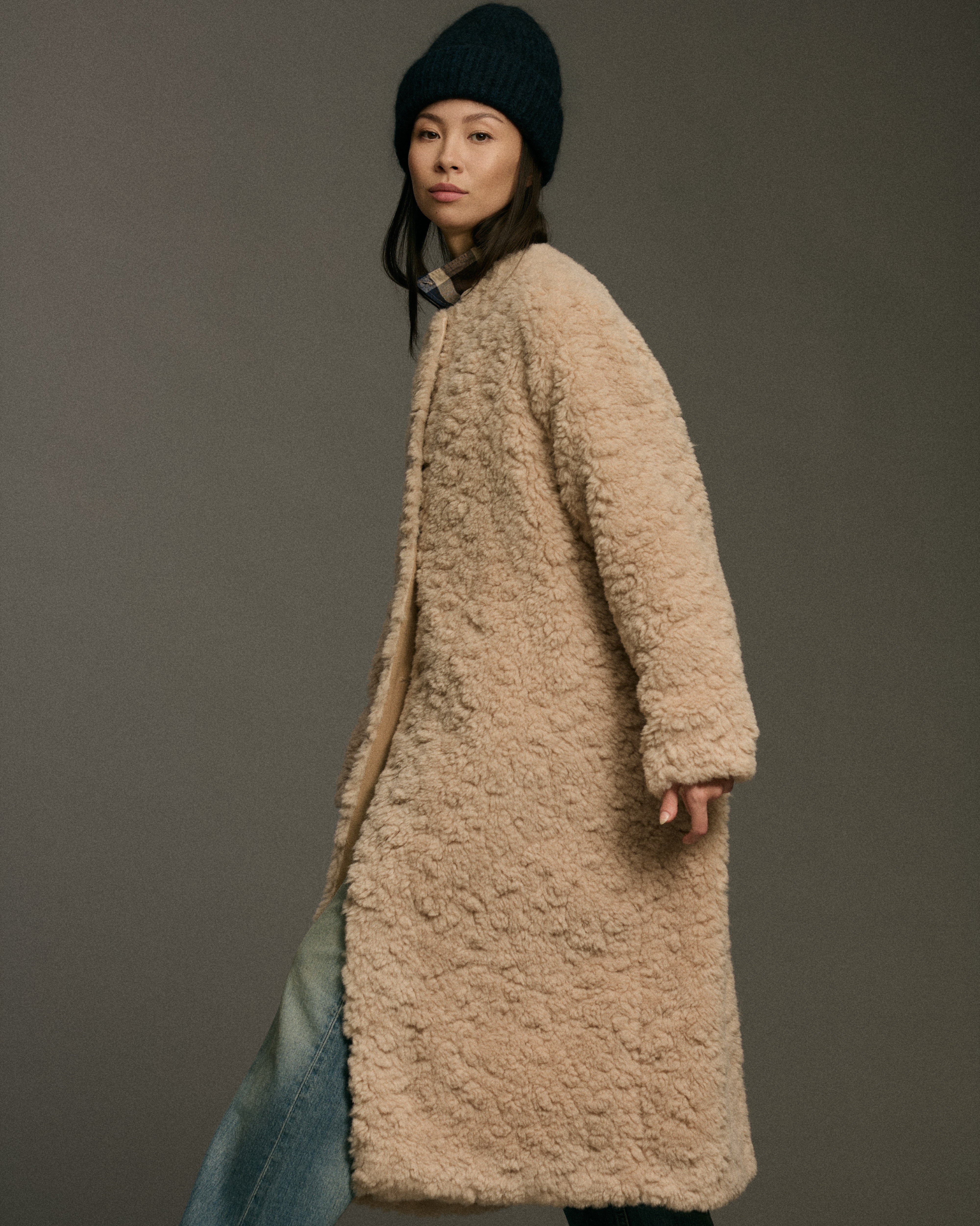 Crew Curve Overcoat | Recycled Faux Fur