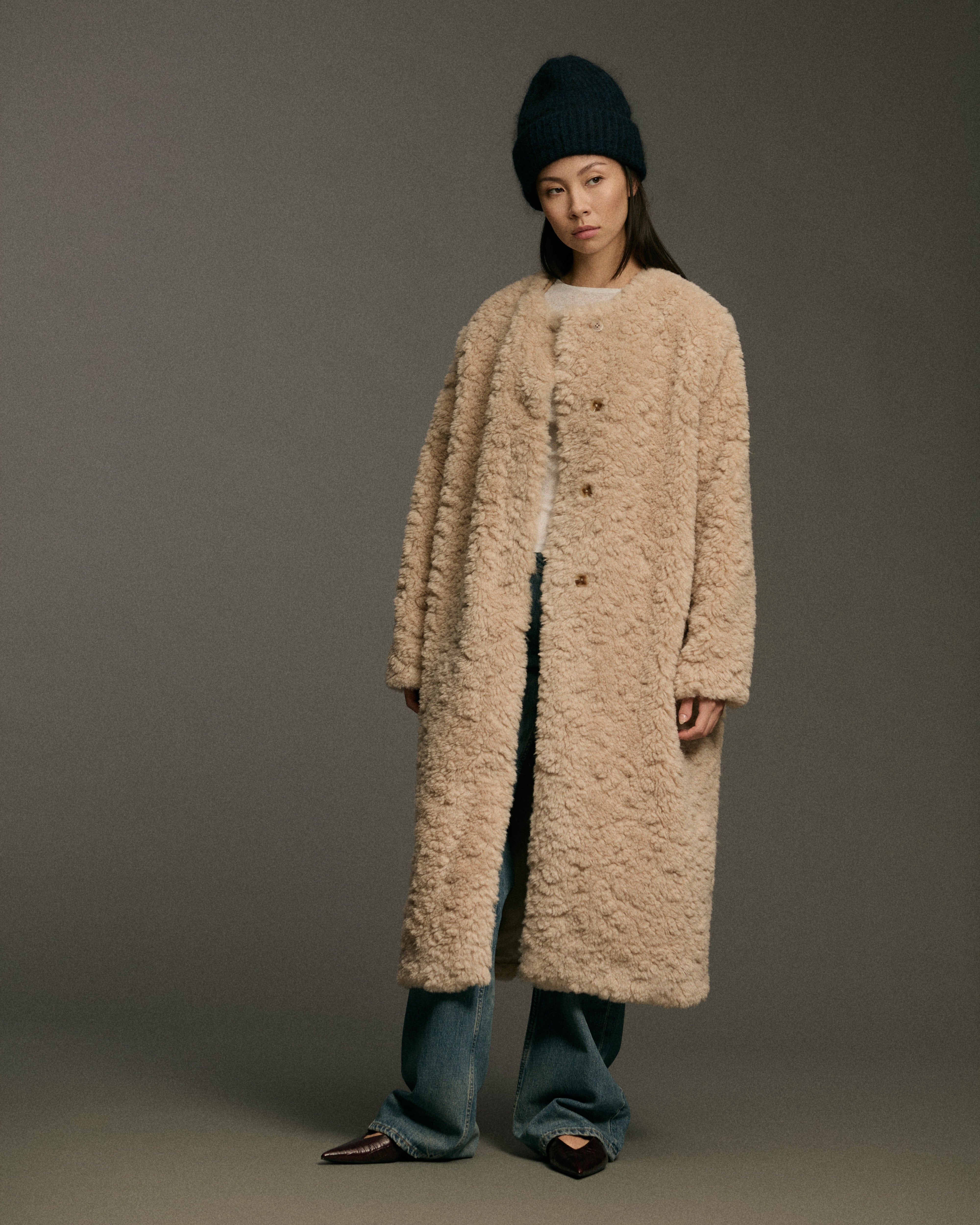 Crew Curve Overcoat | Recycled Faux Fur