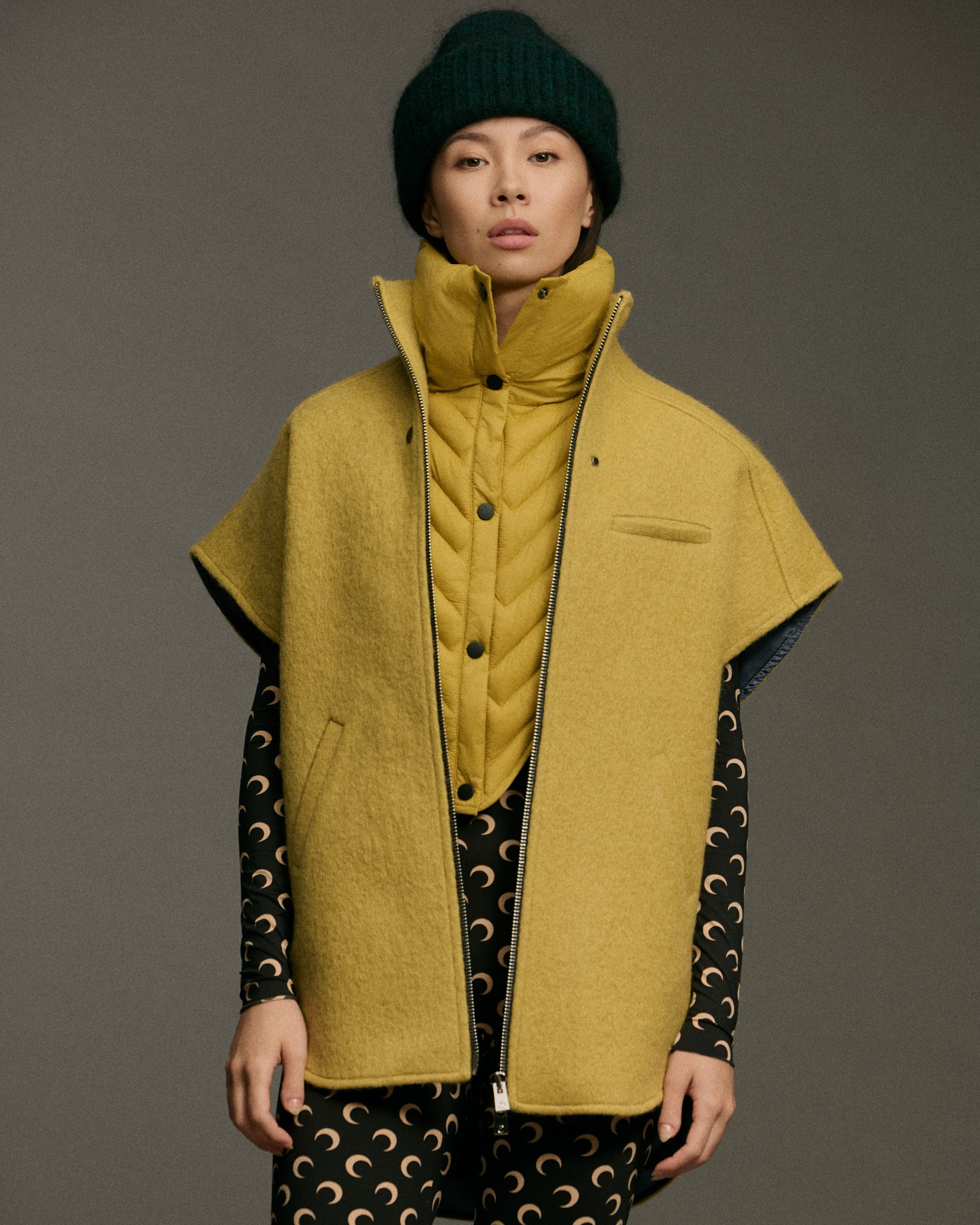 Wool Metal Zip | Lime
