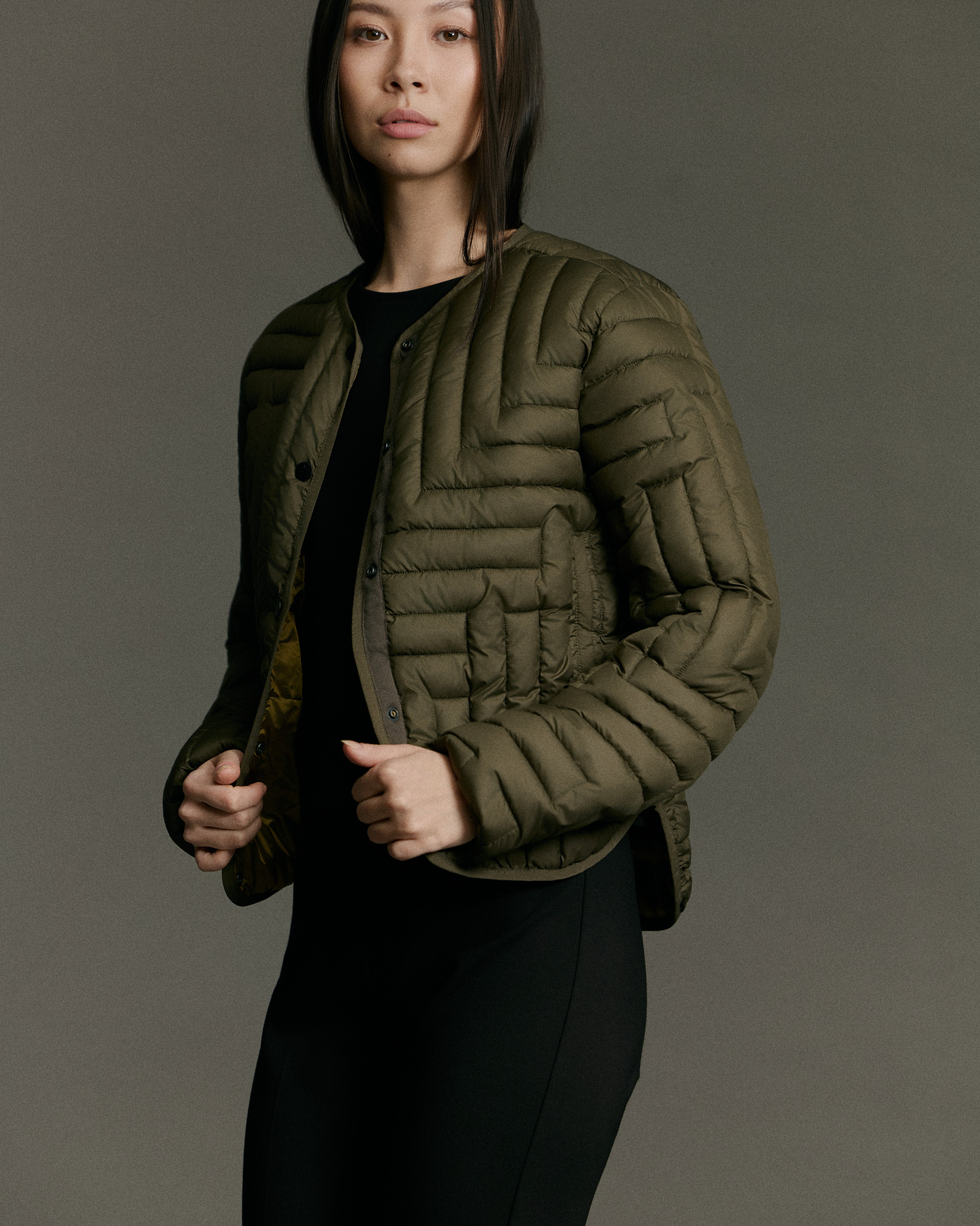 L Chev Bomber Reversible | Pine & Lime