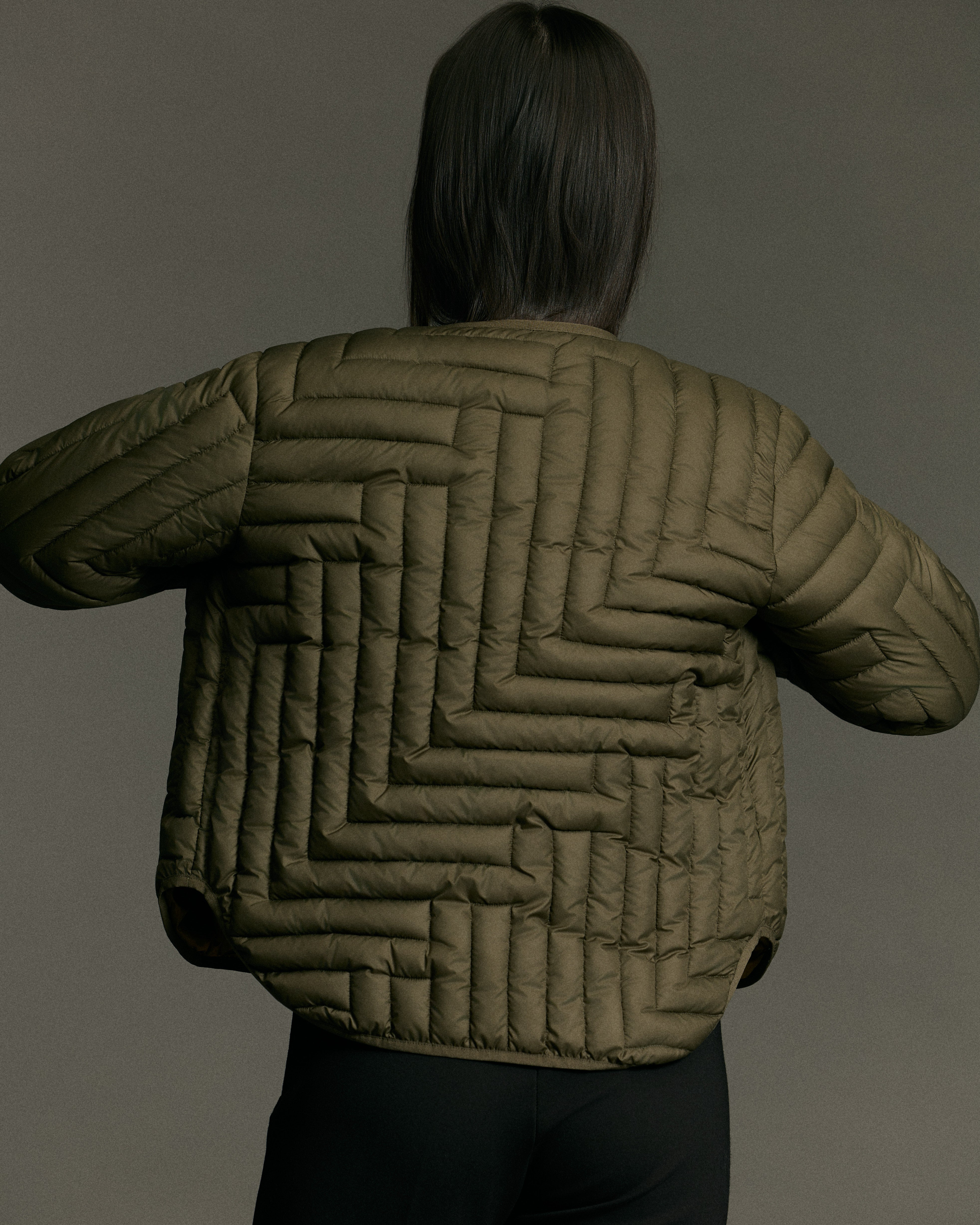 L Chev Bomber Reversible | Pine & Lime