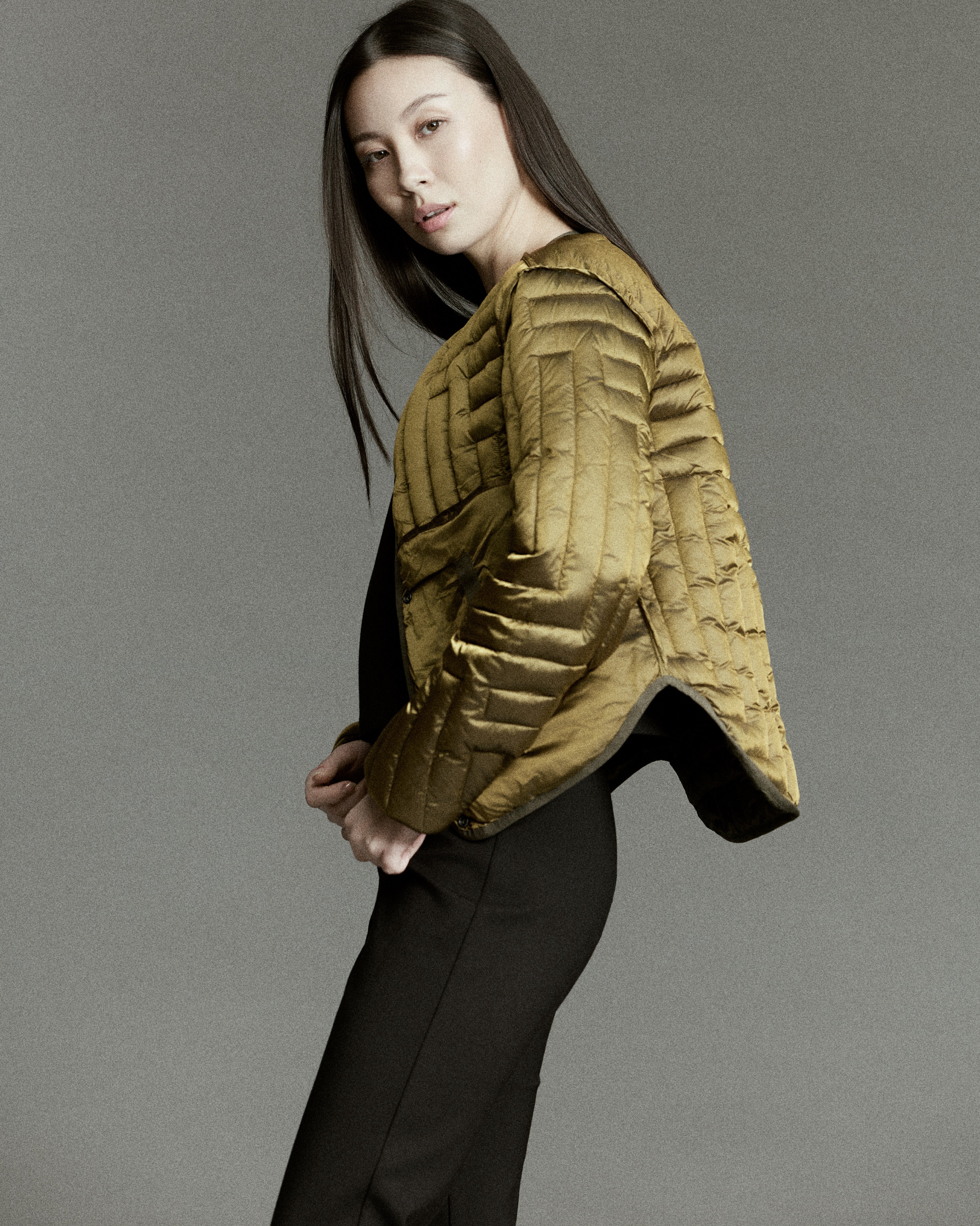 L Chev Bomber Reversible in Pine & Lime