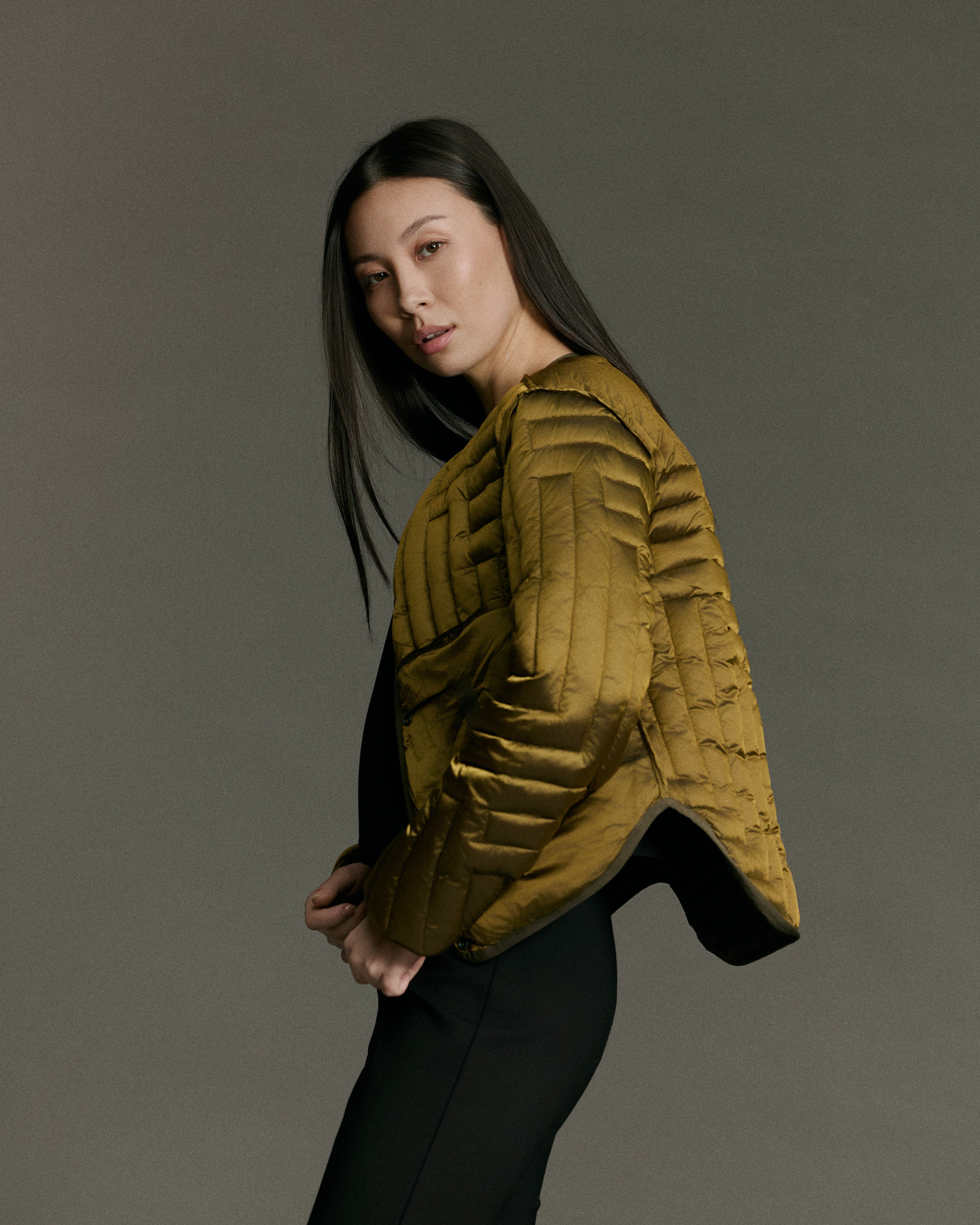 L Chev Bomber Reversible | Pine & Lime