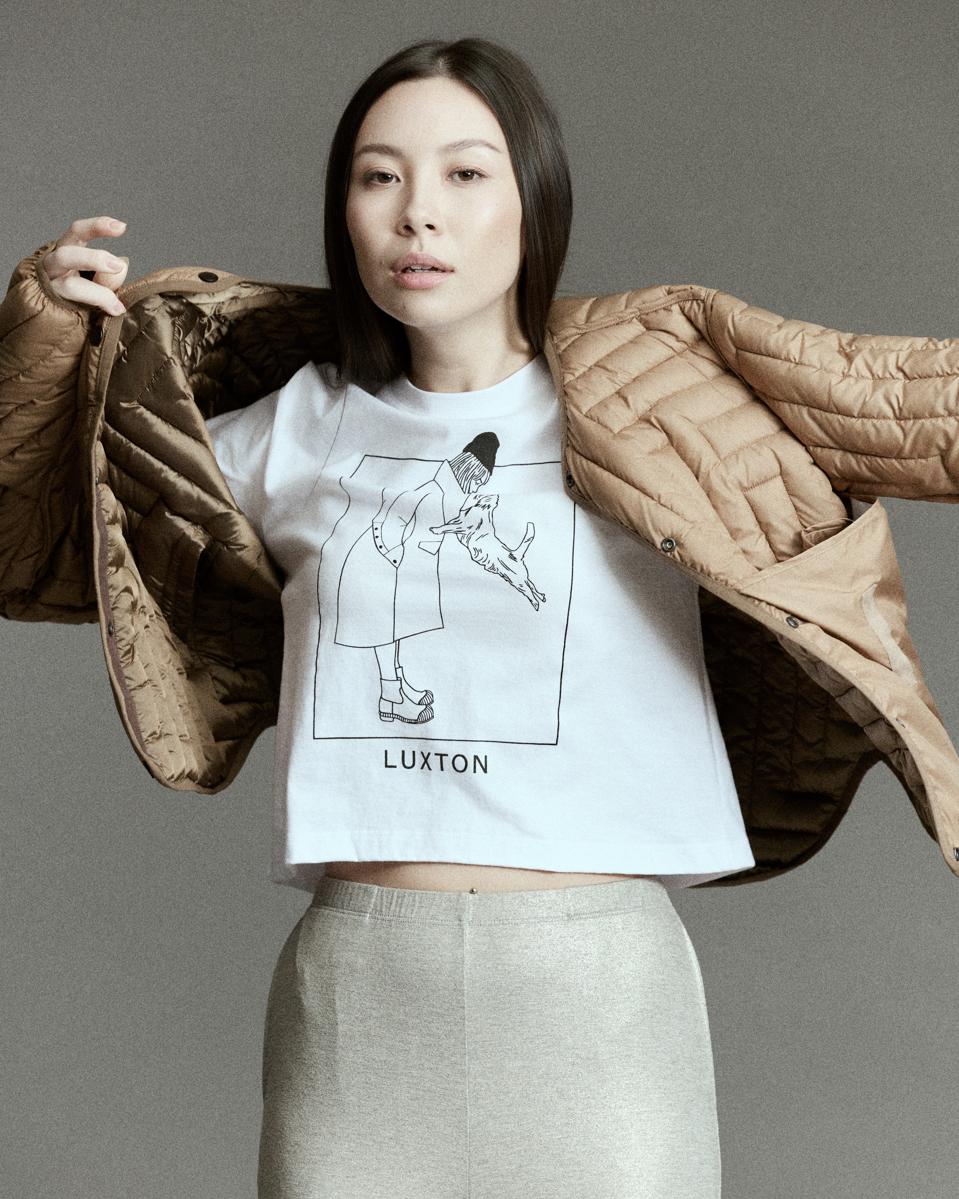L Chev Bomber Reversible in Cocoa & Clay