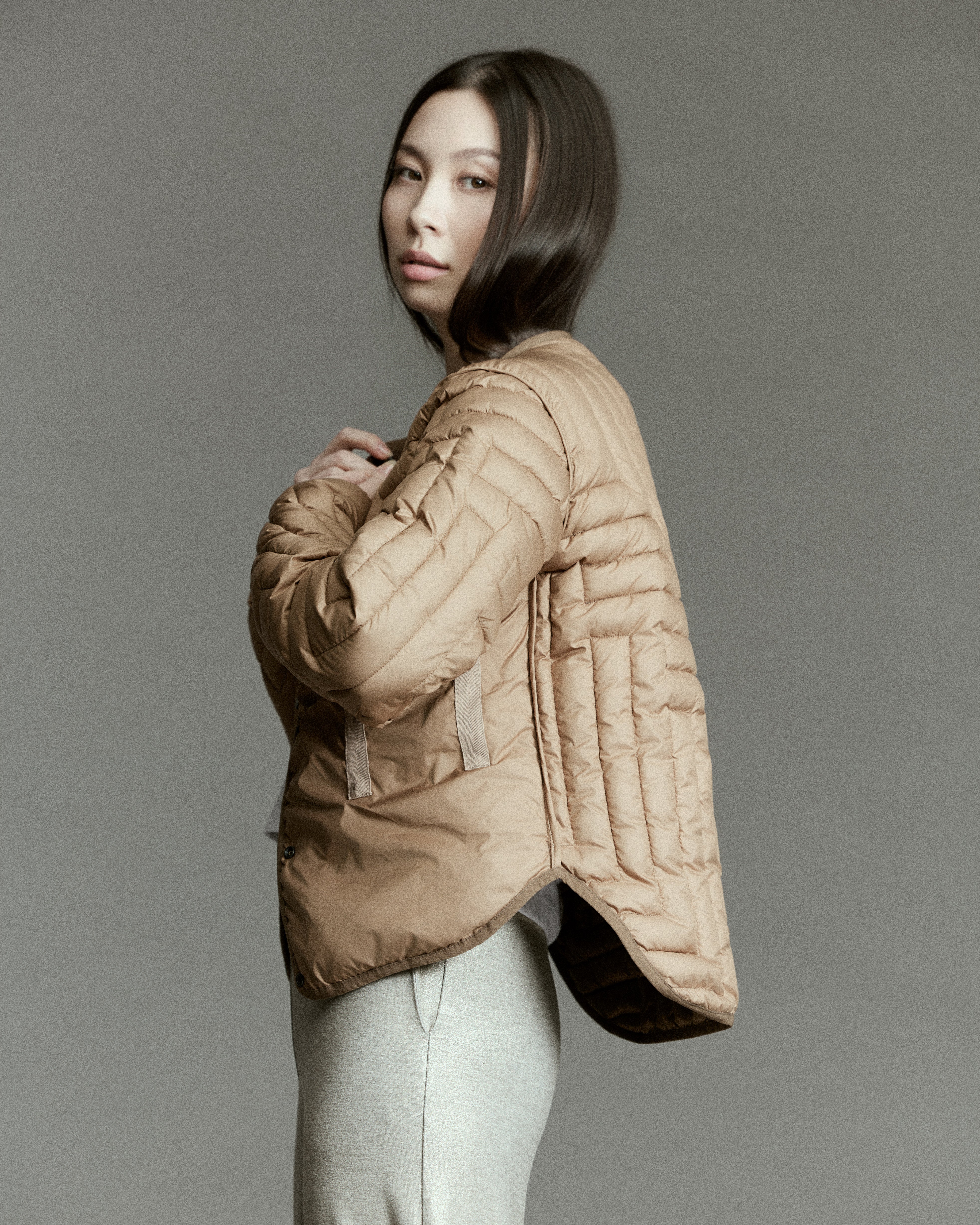 L Chev Bomber Reversible in Cocoa & Clay