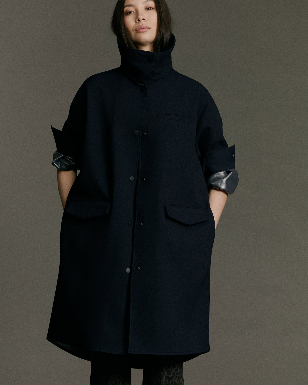 Boomerang Trench | Navy - Waterproof, Breathable & Crease Free