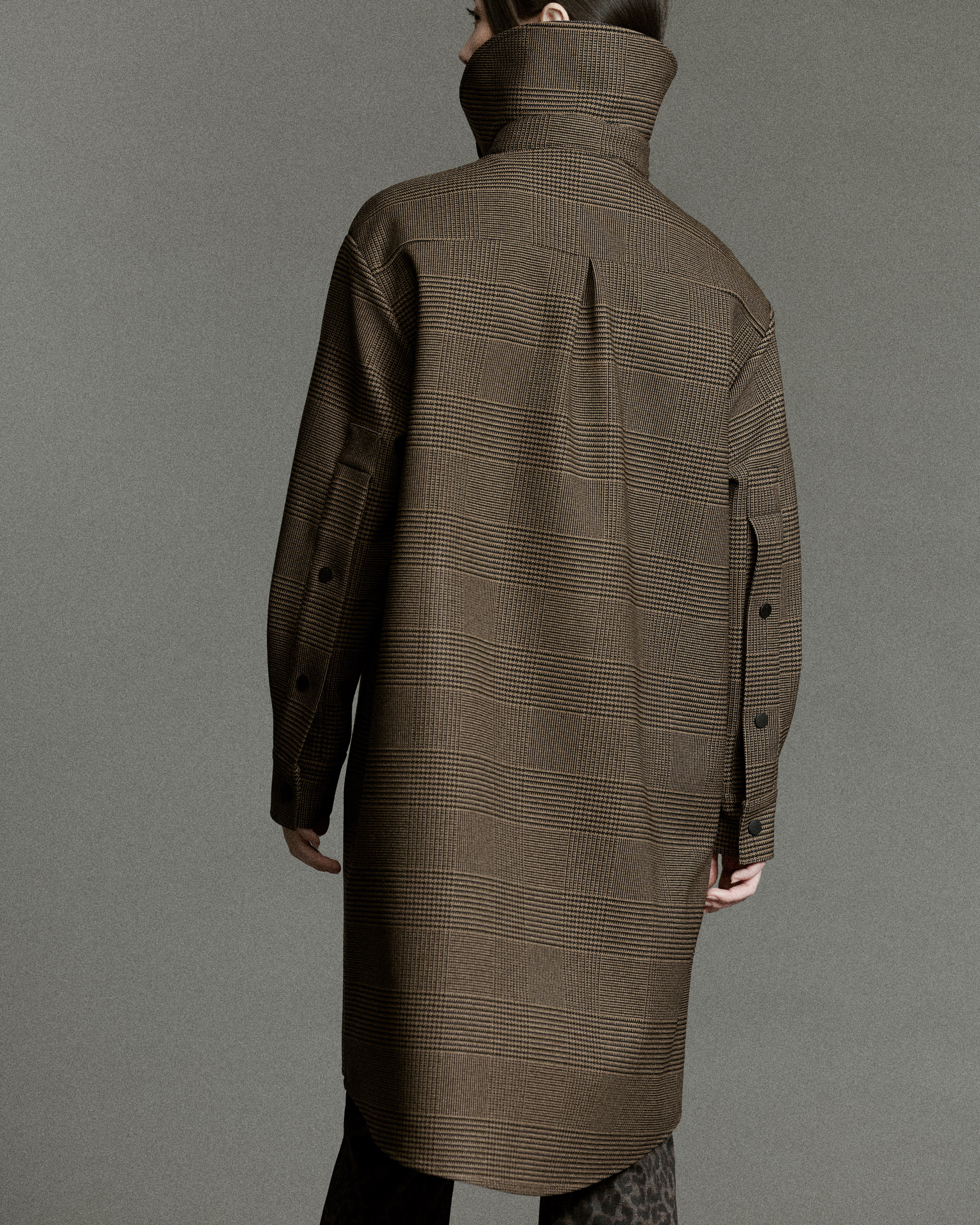 Boomerang Trench in Tawny Plaid - Waterproof, Breathable & Crease Free